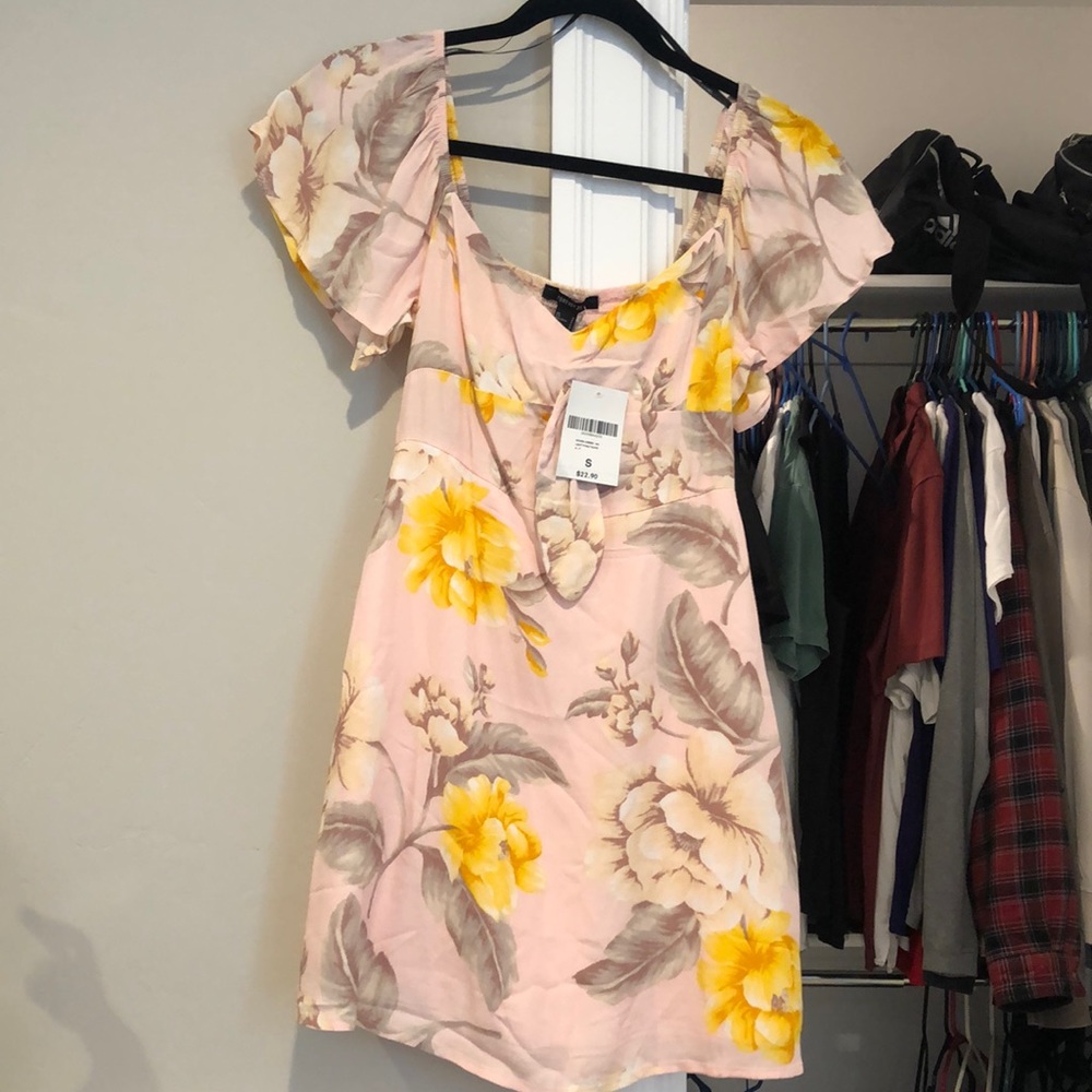 New light pink flowered dress